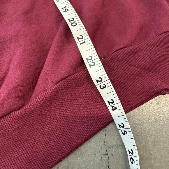 Vintage Y2K Kitten Spring Floral Maroon Crewneck Sweatshirt Longsleeve Medium - Picture 5 of 5